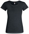 Dames T-shirt Clique Slub-T Zwart